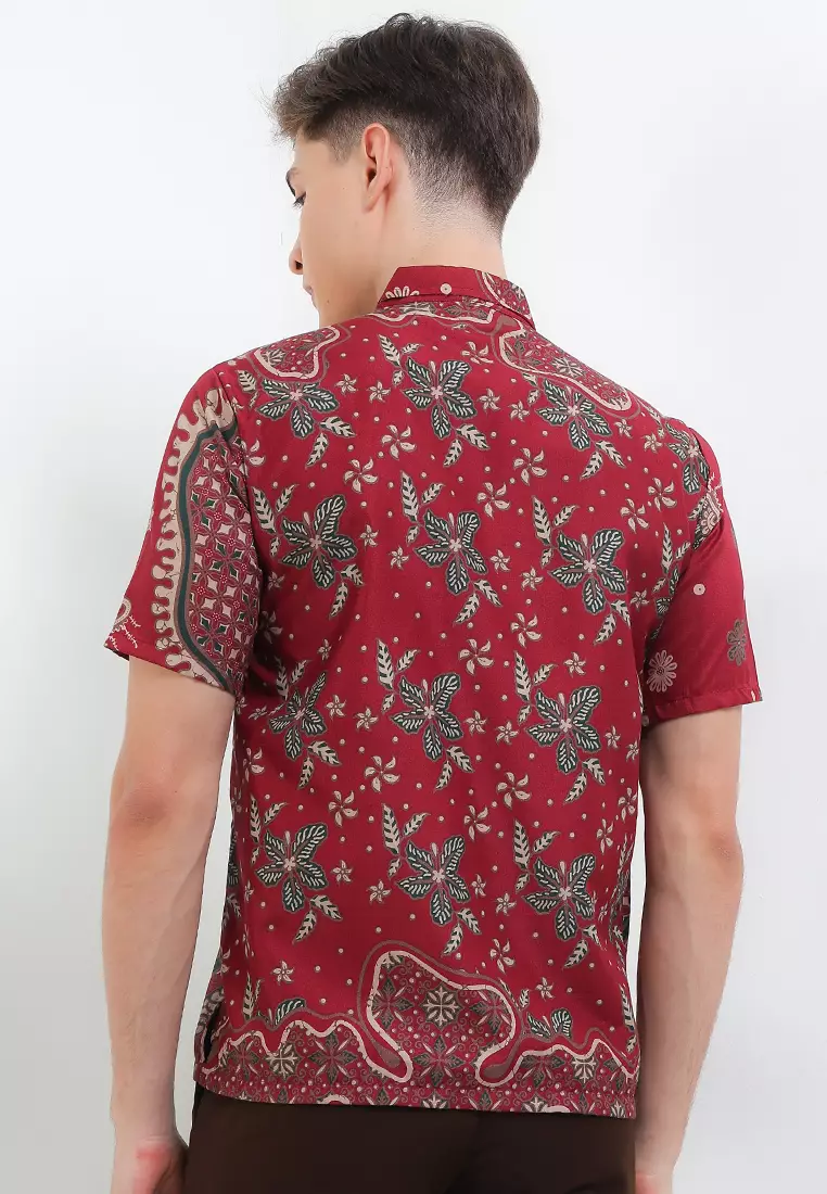 Bintang Kemeja Batik Exclusive Premium Pria Casual Modern Lengan Pendek