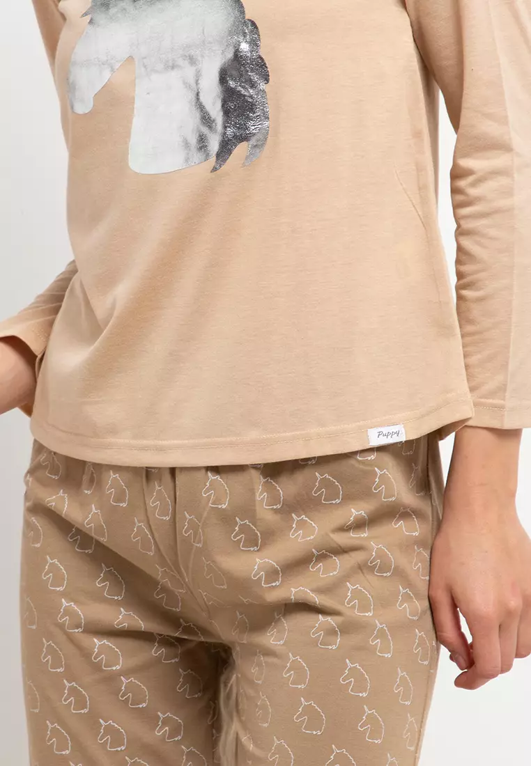 Pyjama Pijama Long Sleeve Long Pants Sleepwear