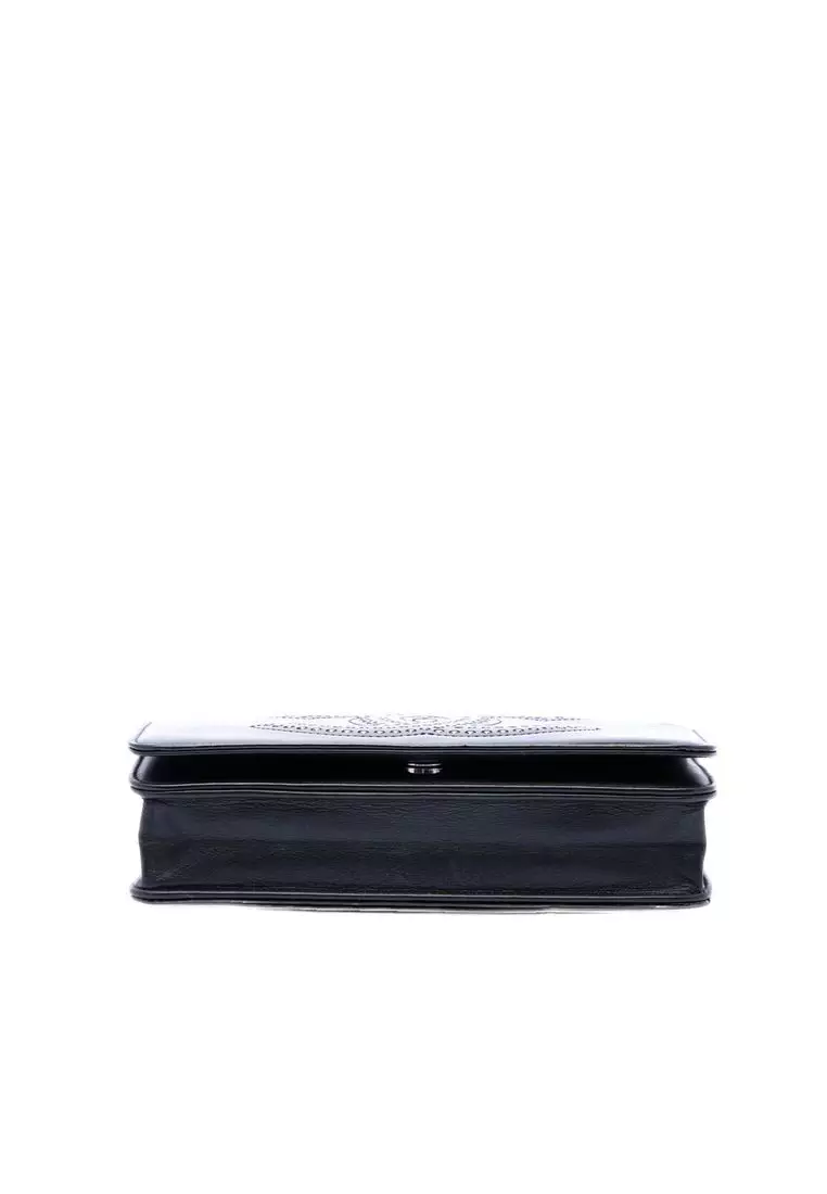 Pre-Loved Chanel Cc Patent Strass Embellished Wallet On Chain