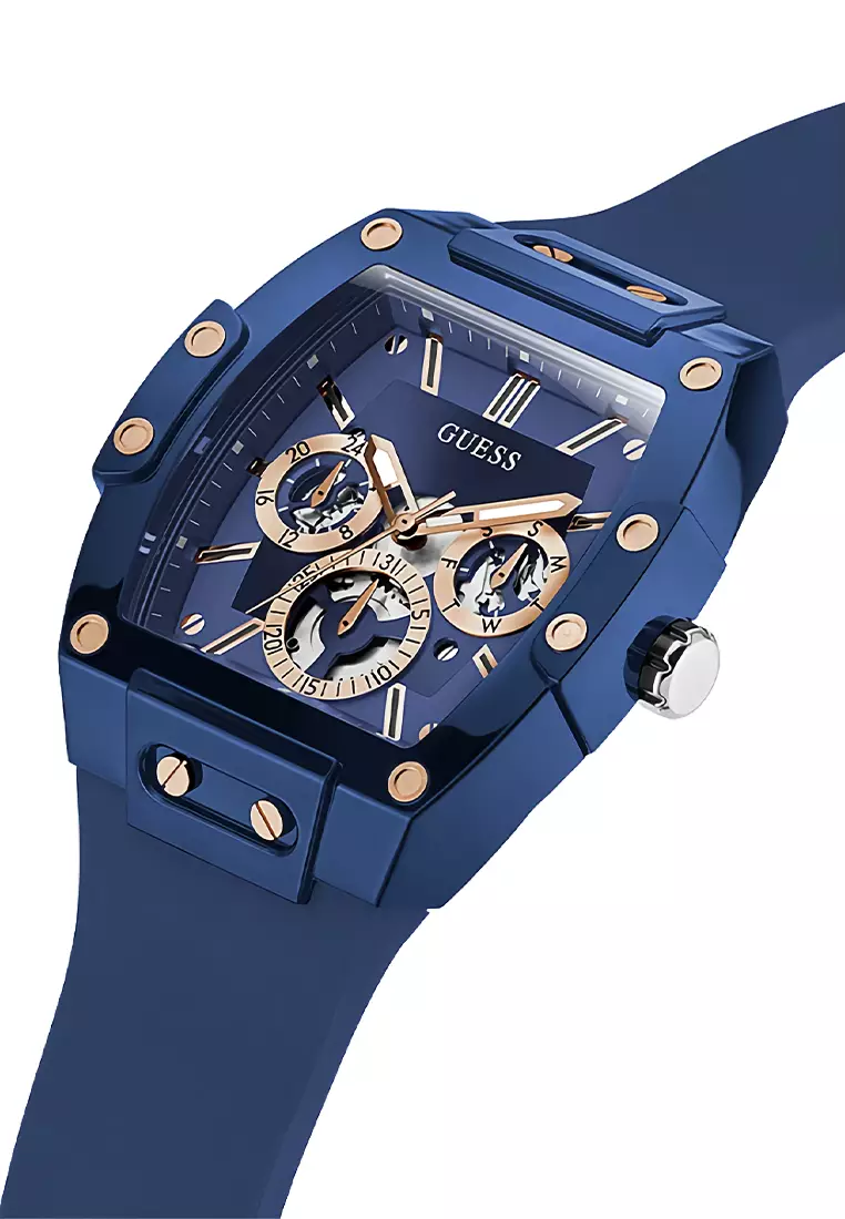 Guess GW0203G7 - Jam Tangan Pria - Blue - Silicone Watch