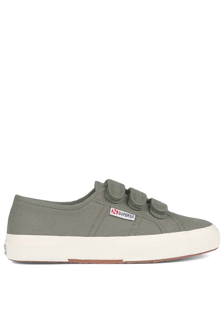SUPERGA STRAP GREEN SAFARI FULL AVORIO