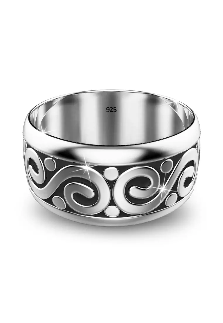 Solid 925 Sterling Silver Antique Celtic Filigree Ring