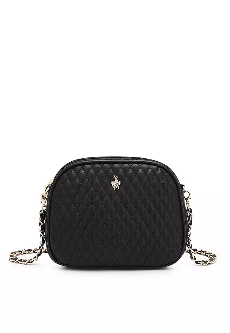 Jual Swiss Polo Quilted Chain Sling Bag / Crossbody Bag (Tas Selempang