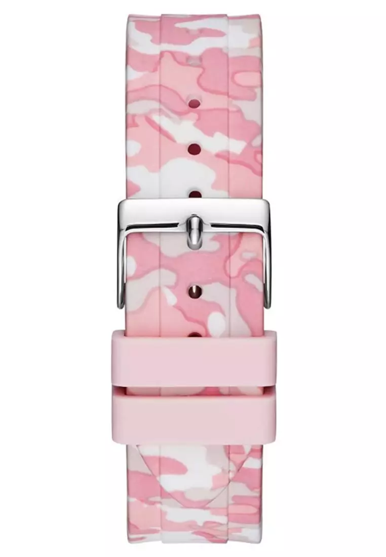 Guess W0979L13 - Jam Tangan Wanita - Pink - Rubber Strap