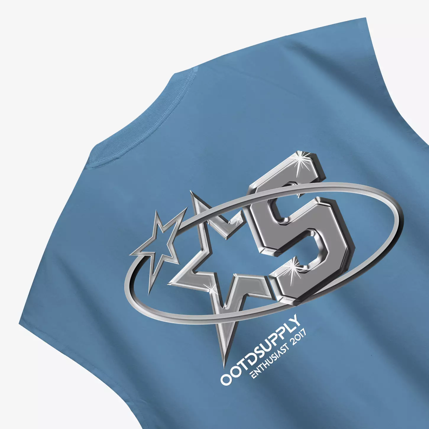 OOTDSUPPLY Oversize Sleeveless Gemini Steel Blue & Black l Kaos Oversize Singlet018