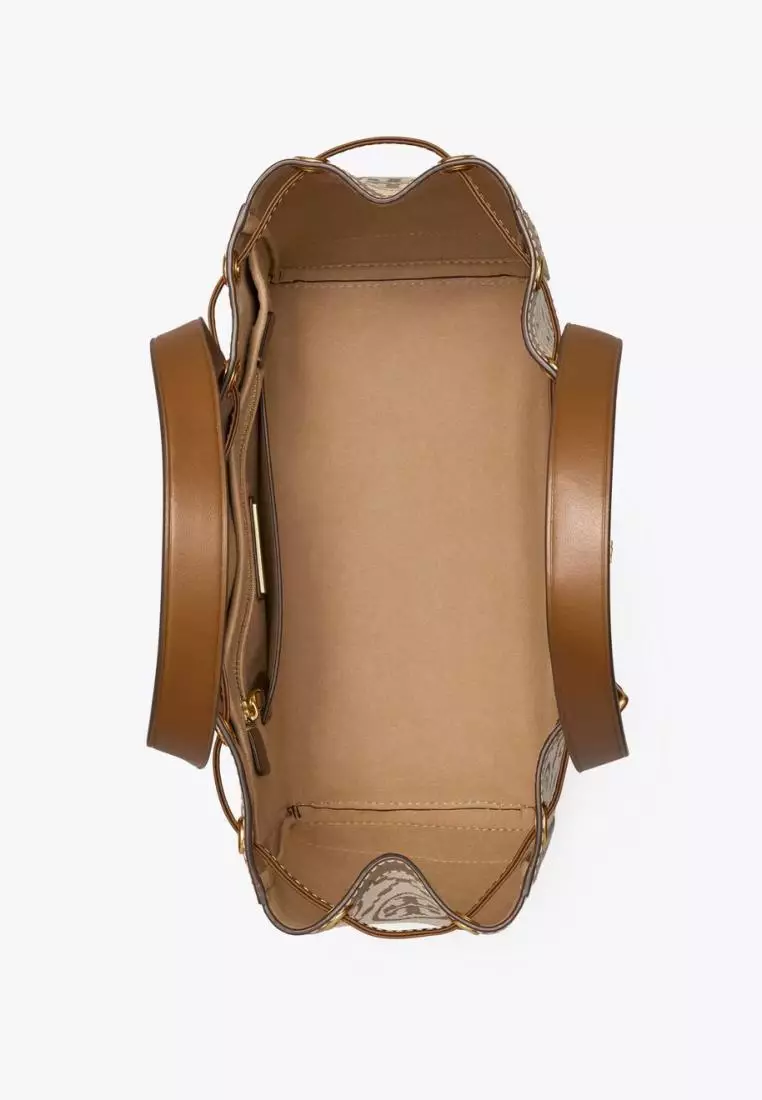 Tory Burch 't Monogram Jacquard Mini' Shoulder Bag in Natural