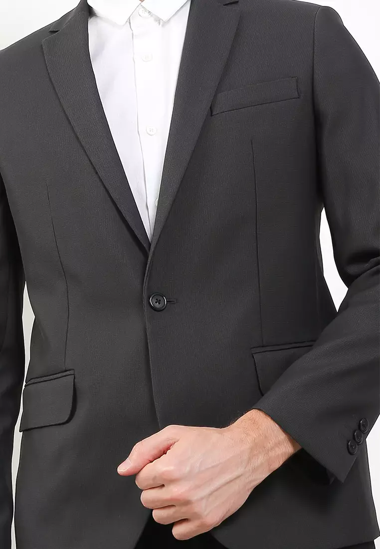 Office Wear Blazer - Notch Lapel, 1 Button