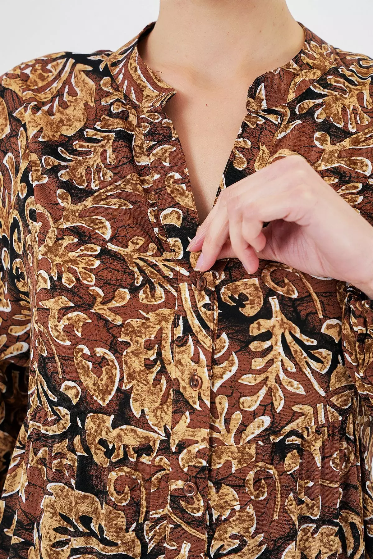 Patterned Modest Dress