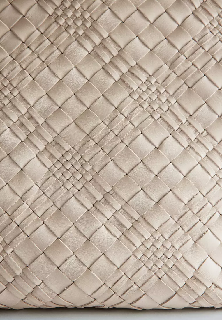 Braided Leather Tote Bag