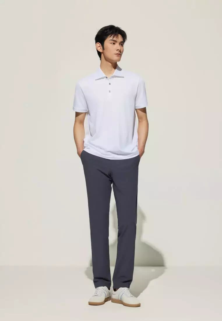 G2000 Easy Care Silk Linen Smart Fit Twill Short Sleeve Polo Tee