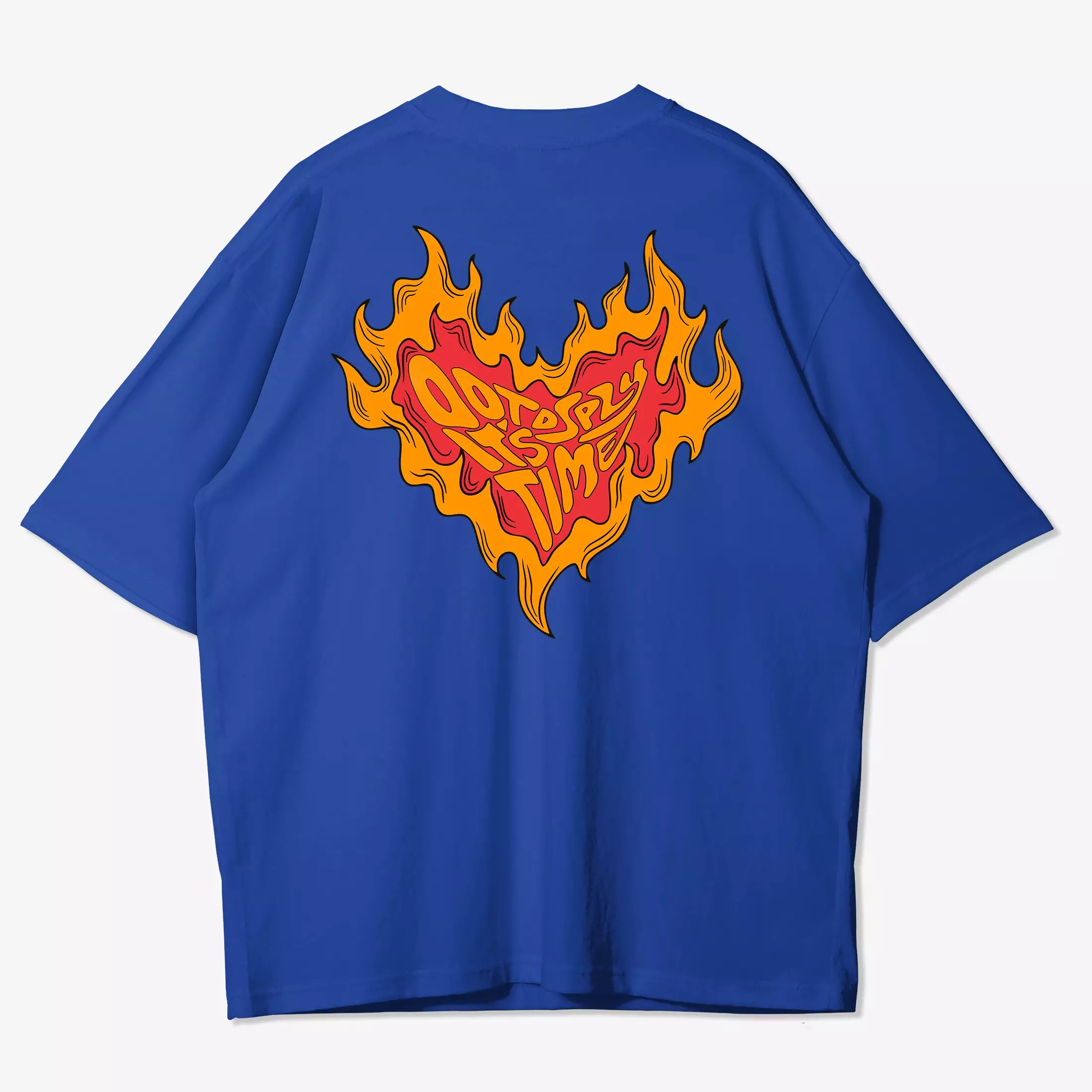 OOTDSUPPLY Oversized Tshirt On Fire l Kaos Oversize Pria dan Wanita 145