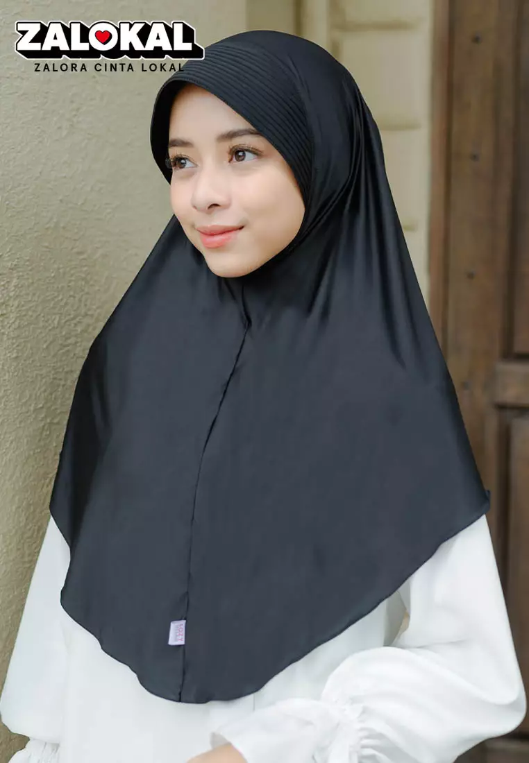 Jual Lozy Hijab Ayla Instan Black Original Zalora Indonesia