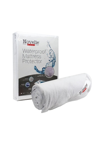 Novelle white Novelle Waterproof Single Elastic Mattress Protector EE5D1HL8C56303GS_1