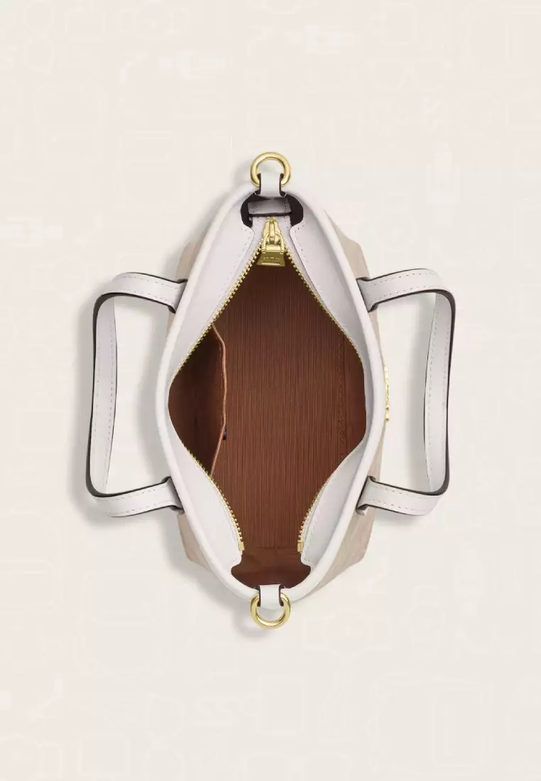 Coach City Mini Tote Bag In Signature Canvas Sand Chalk