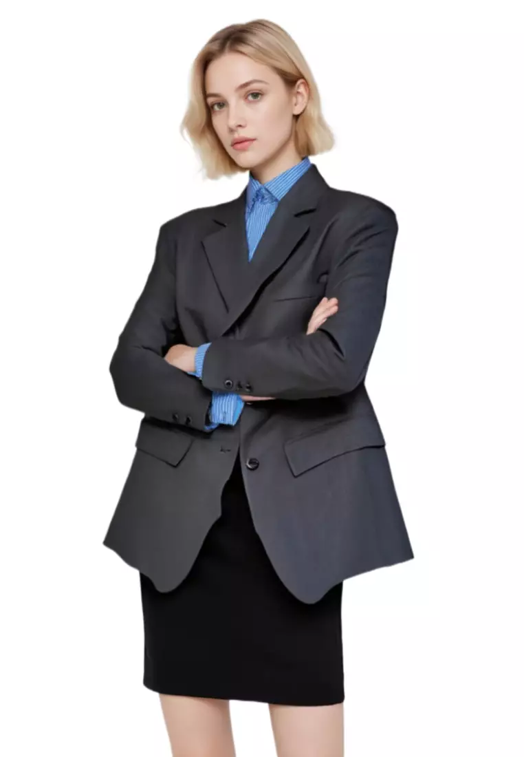 New loose-fitting and stylish suit jacket CA25102410GY