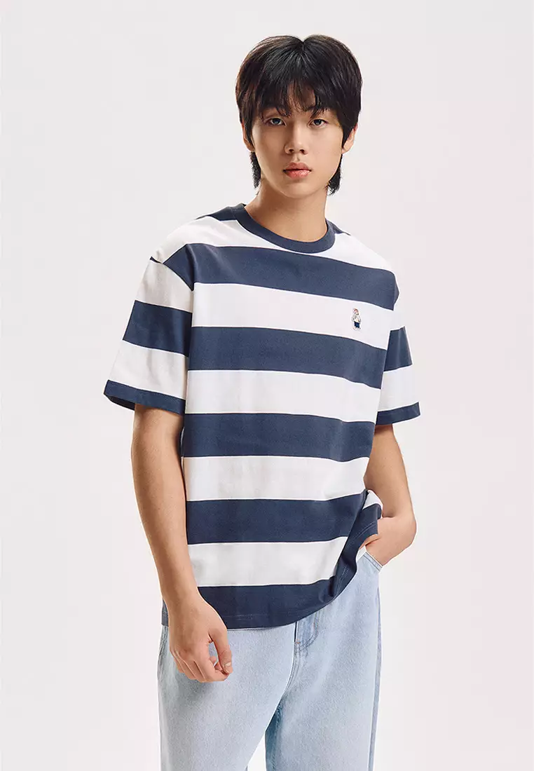 DRY BONES Stripe Grand-pa Shirt L DRY BONES Stripe Grand-pa Shirt