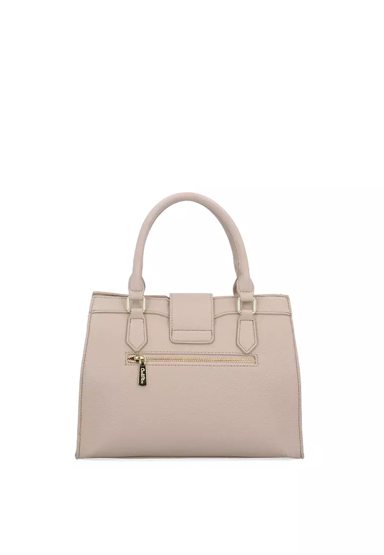 Juvia Lock Accent Top Handle - Nude