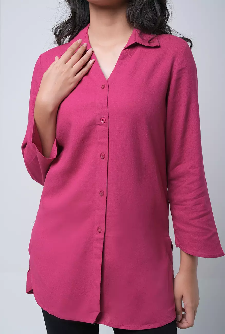 Kemeja Wanita Lucy Fuschia