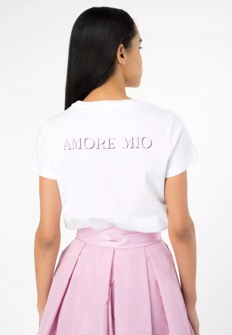 Tシャツ・カットソー Pinko T-shirts Pink T-shirt with PINKO logo and birds PINKO → Shop Online