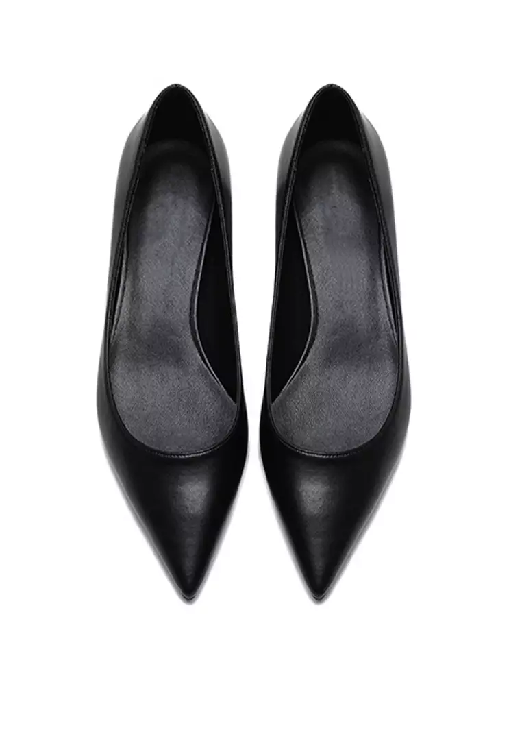 3CM Uniform Pointed Low Heel Shoes HZL231