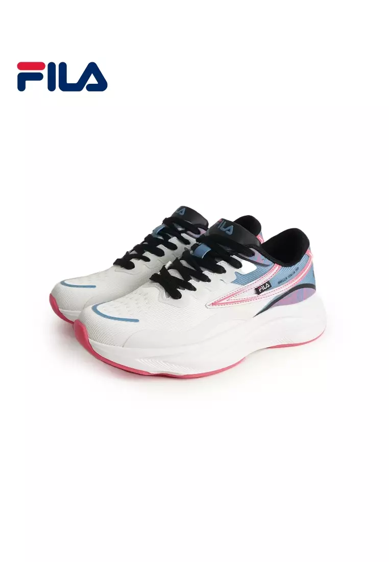 Womens Lite Sustain Run LS WT/BLU/PNK