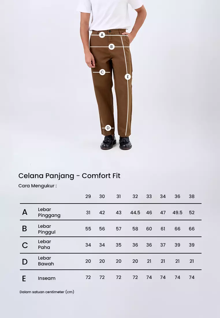 MANZONE - Celana Panjang Chinos Pria Barvol 09 Comfort Fit - Dark Brown
