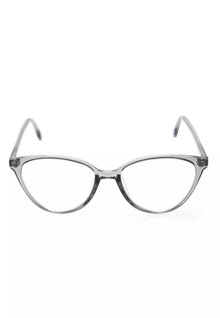 Kiano Kacamata Wanita Cat Eye Design Glasess Frame Material Plastic ORIGINAL - Gray