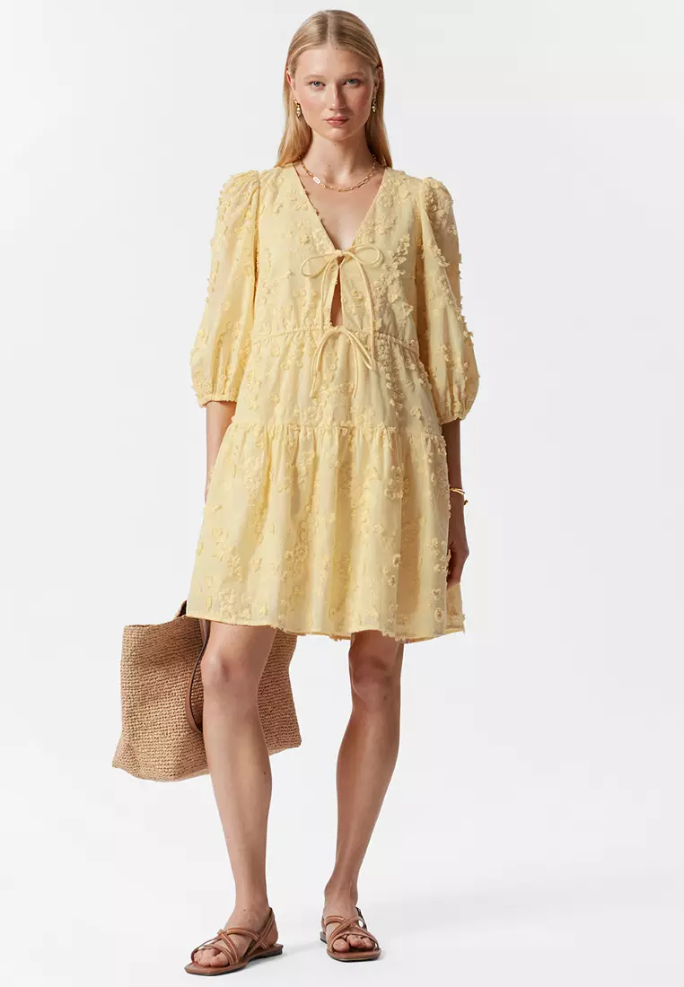 Embroidered Mini Dress