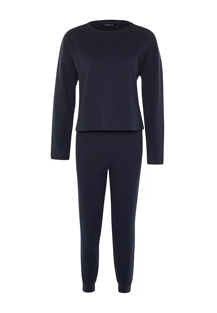 Textured Knit Pajama Set