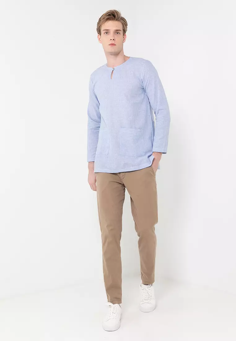 Stripes Linen Kurta