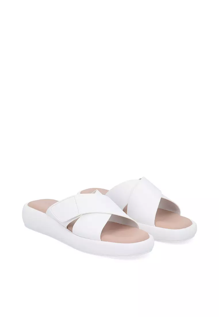 White Luna Comfort Flats