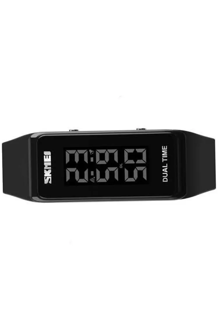 Jam Tangan Casual Digital LED Water Resistant 30m Strap Tali Material Silicone AL85 ORIGINAL