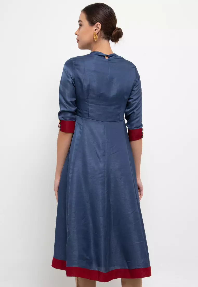 Chanira Festive Laurel Tunic-Blue