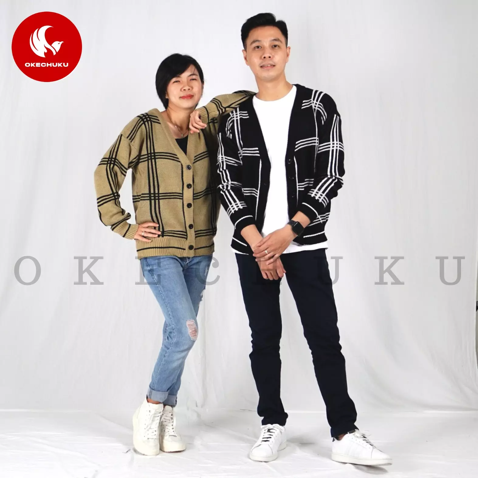  CARDIGAN MINGYU Outer Outwear Cardi Korea Kardigan - Mocca