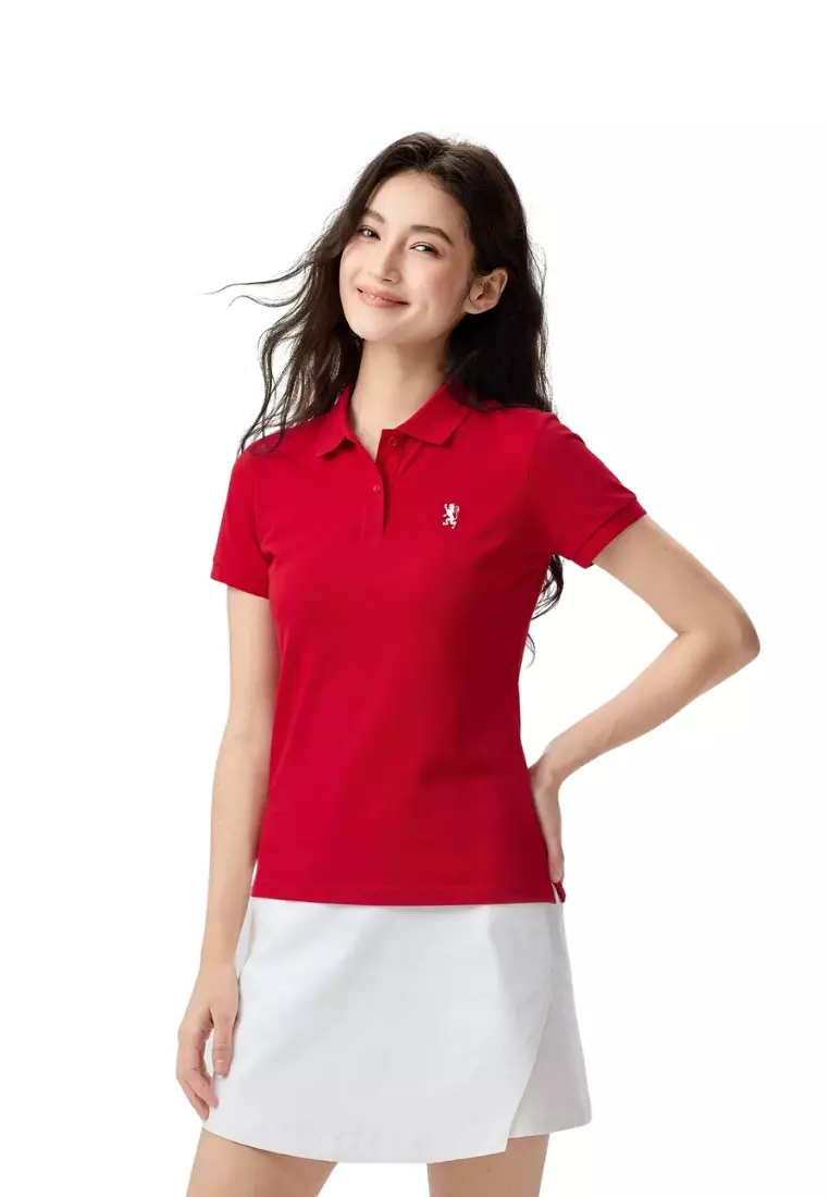 Giordano Women NDP 2026 Collection Slim Fit Jacquard Polo Shirt (Singapore National Day Parade)