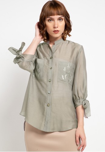 Jual Kisoon Harto Blouse Kancing Depan Original Zalora Indonesia Chanel ni tentang model baju gamis terbaru.n totarial menjahit. blouse kancing depan
