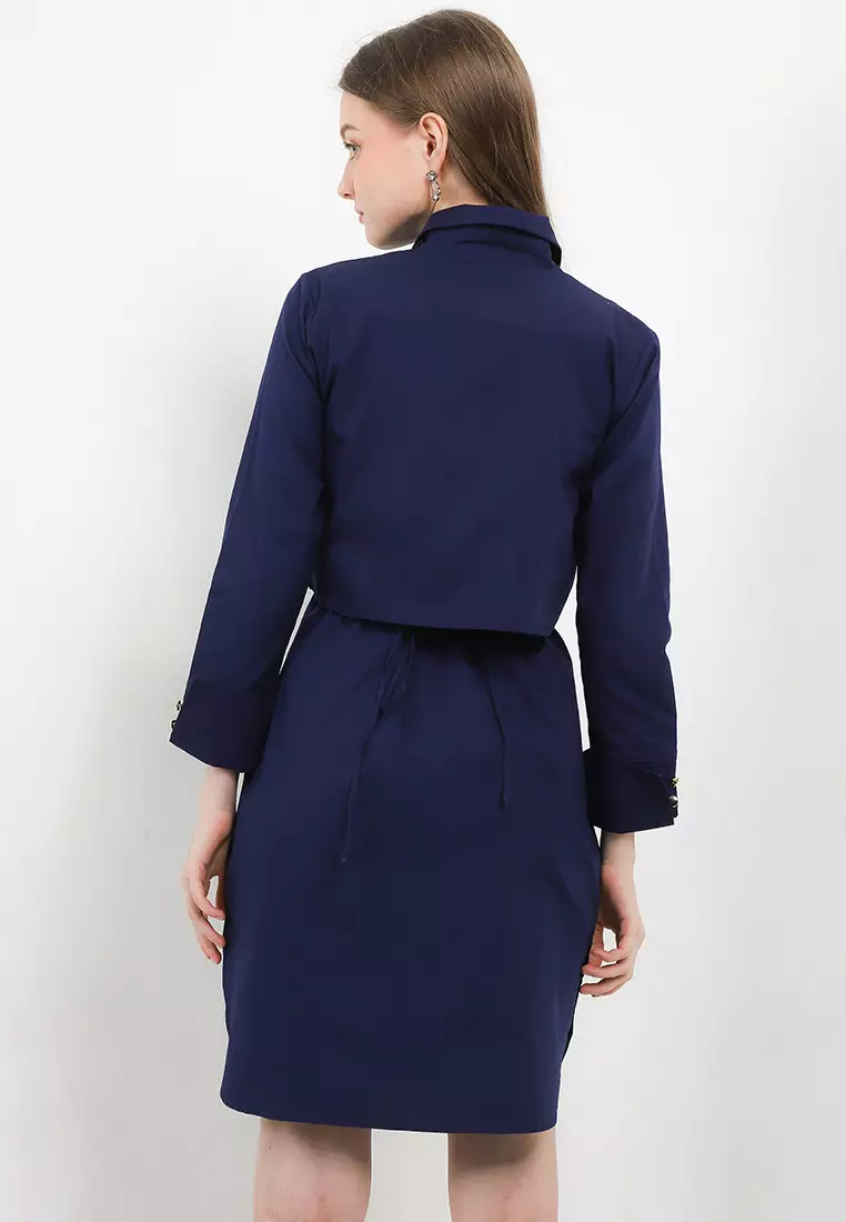 Nanine Dress In Navy Blue