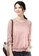 A-IN GIRLS pink Elegant Lace Cut-Out Blouse CA001AA1820648GS_1