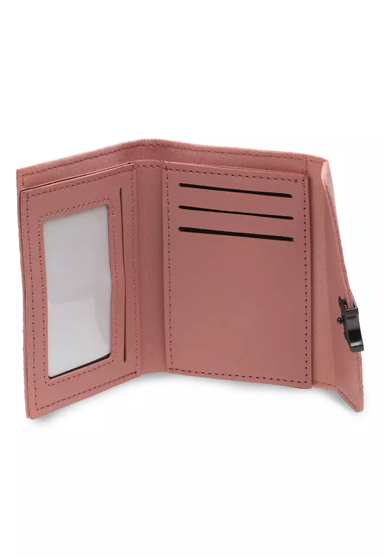 Small Wallet Design Simple Dompet Mini Wanita Premium Quality - Pink Muda