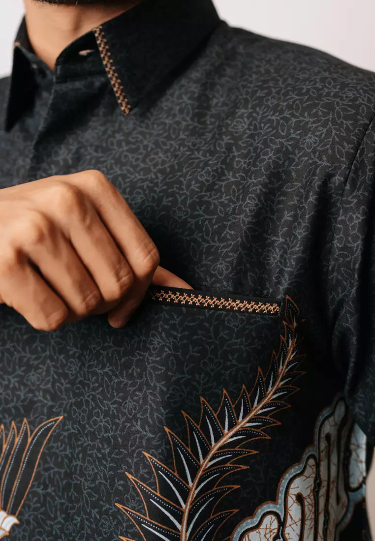 Hadinata Embroidery Batik Kemeja Pendek Hudson