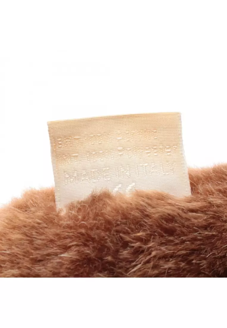 Pre-Loved Hermès Elmy PM stuffed toy interior suede Brown multicolor