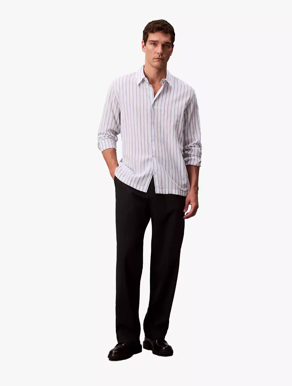 Calvin Klein - Stripe Relaxed Button-Down Shirt
