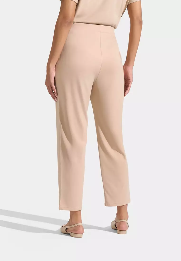 Cozy: Knitted Pull Up Tapered Trousers