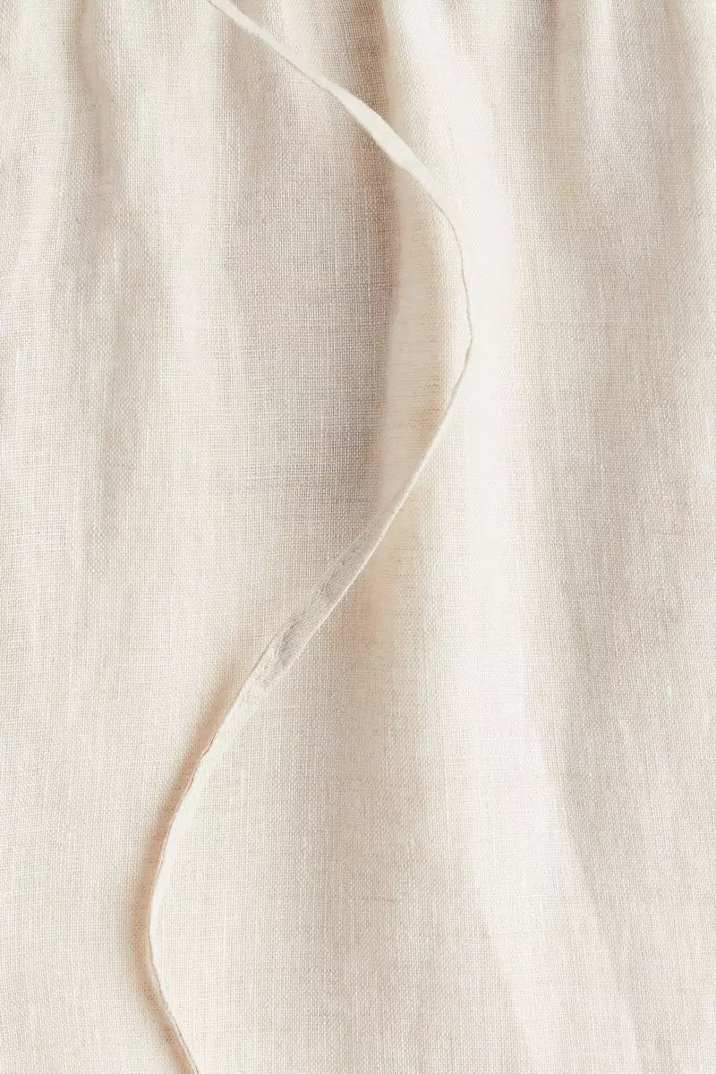 Linen drawstring trousers