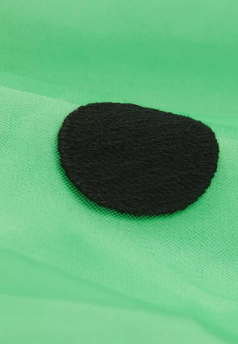 JNBY女士波點A字網紗半身裙