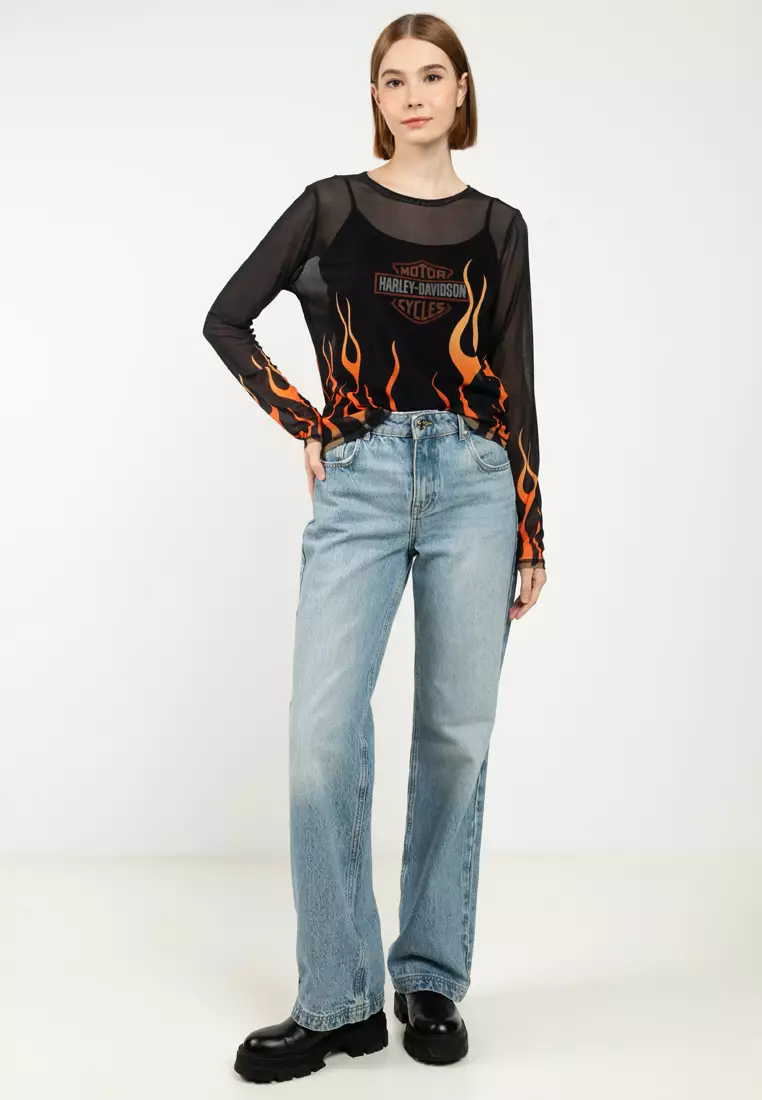 Harley-Davidson® Flames For Days Mesh Top