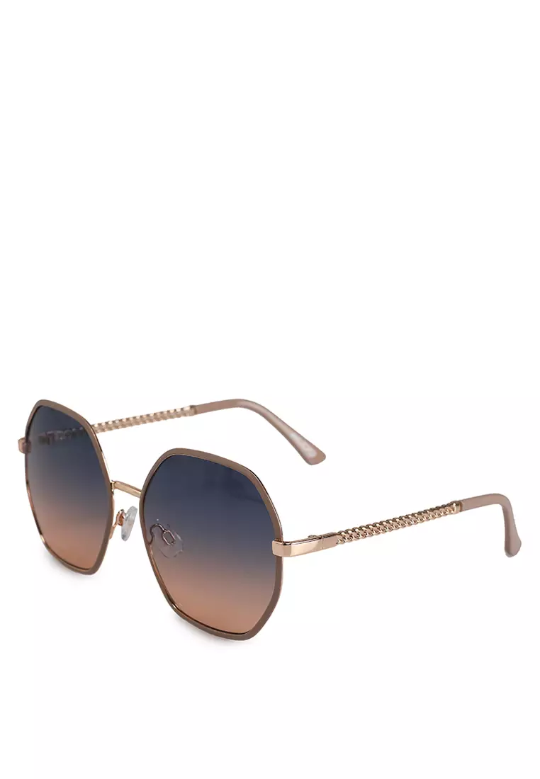 Teren Metal Hexagonal Sunglasses