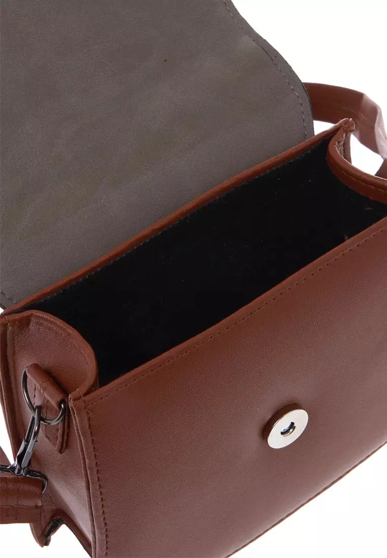 Nika Tas Slempang Wanita Slingbag Dual Tone Color Premium Quality - Mocca
