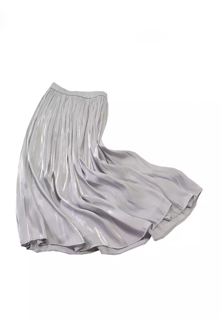 Black satin skirt yarn clearance