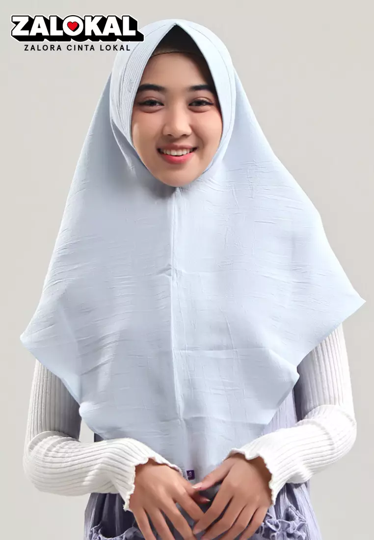 Rabbani - Kerudung Instan Dewasa Freed Exclusive Baby Blue XL